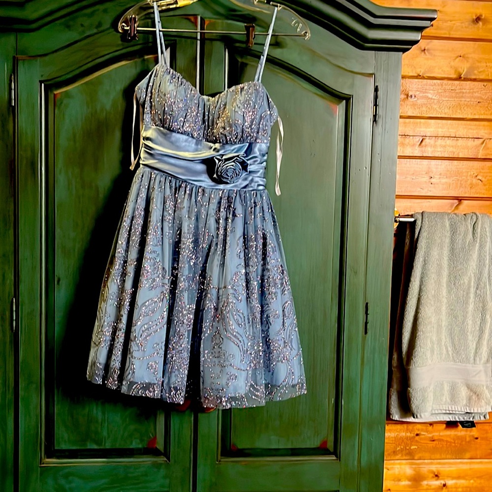 Powder Blue Spaghetti strap or strapless dress